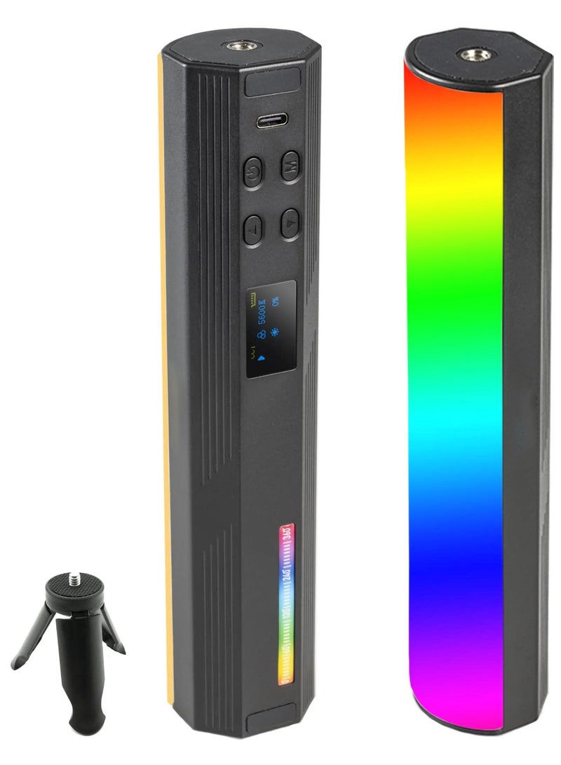 LED Light Stick, Photography for Photo Video Shooting, W200 RGB Handheld Vlog w Magnetic Built-in Battery 3000mAh Compatible with Vlogging YouTube TikTok Living, 1Pcs