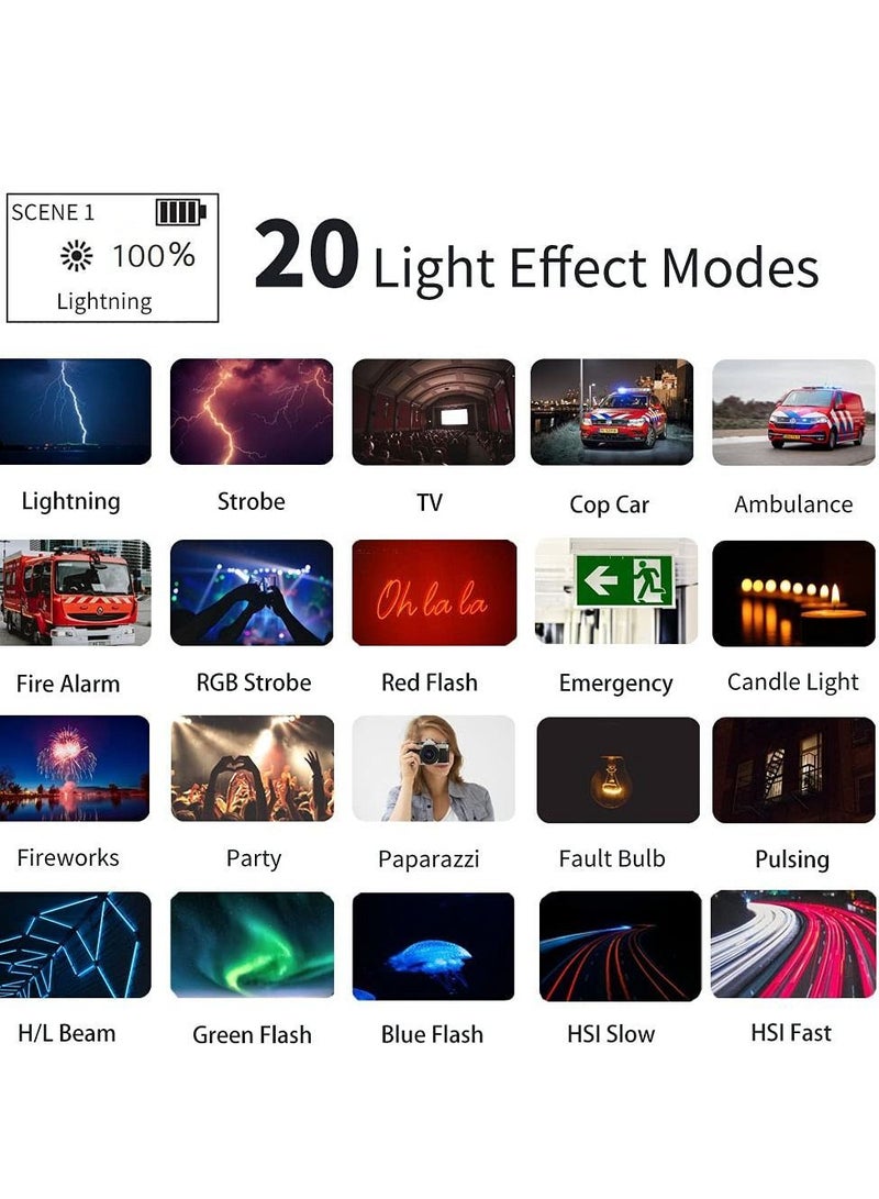 LED Light Stick, Photography for Photo Video Shooting, W200 RGB Handheld Vlog w Magnetic Built-in Battery 3000mAh Compatible with Vlogging YouTube TikTok Living, 1Pcs