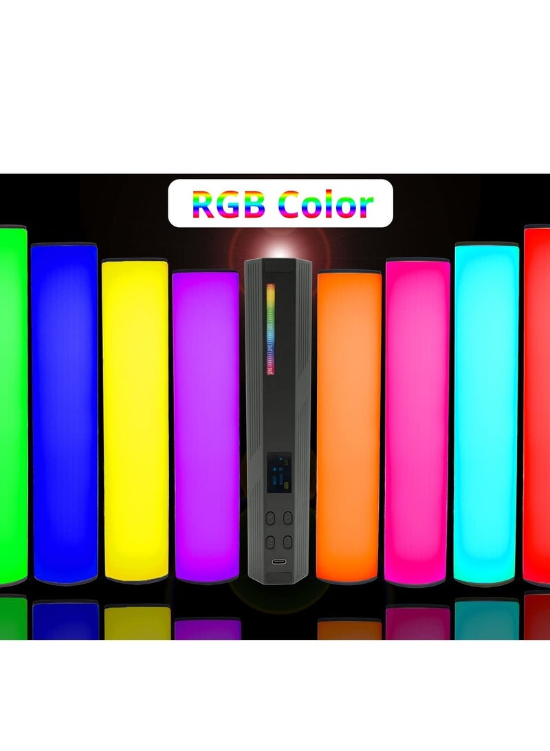 LED Light Stick, Photography for Photo Video Shooting, W200 RGB Handheld Vlog w Magnetic Built-in Battery 3000mAh Compatible with Vlogging YouTube TikTok Living, 1Pcs