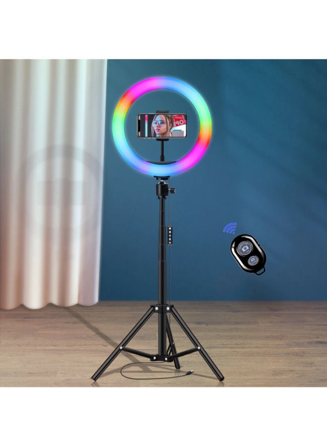 MJ56 22 Inch RGB Selfie Ring Light With Tripod Stand&3 Cell Phone Holder&Remote Control 22 inch RGB ring light