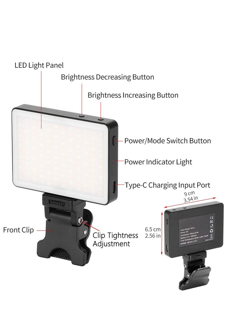 Video Conferencing Lighting, 3 Light Modes Portable LED Clip for Webcam Zoom Call Lighting Selfie