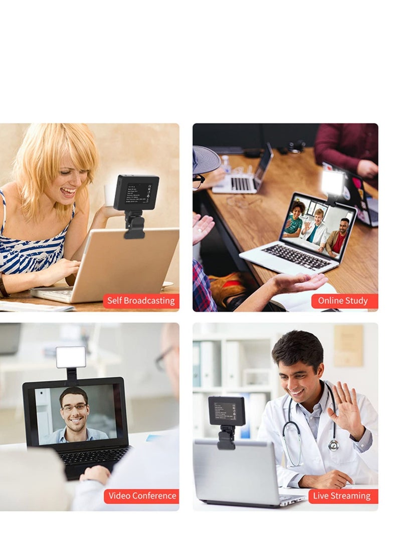 Video Conferencing Lighting, 3 Light Modes Portable LED Clip for Webcam Zoom Call Lighting Selfie