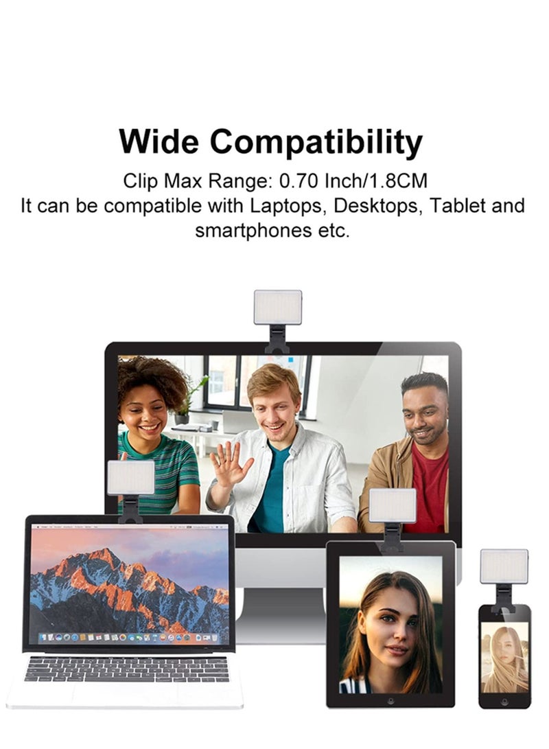 Video Conferencing Lighting, 3 Light Modes Portable LED Clip for Webcam Zoom Call Lighting Selfie