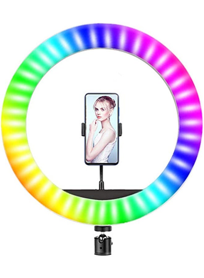 10-Inch LED Ring Fill Light RGB Ring Lamp USB Ring Light Photo Selfie Lamp with Remote and Phone Stand for Streaming Video Photography
