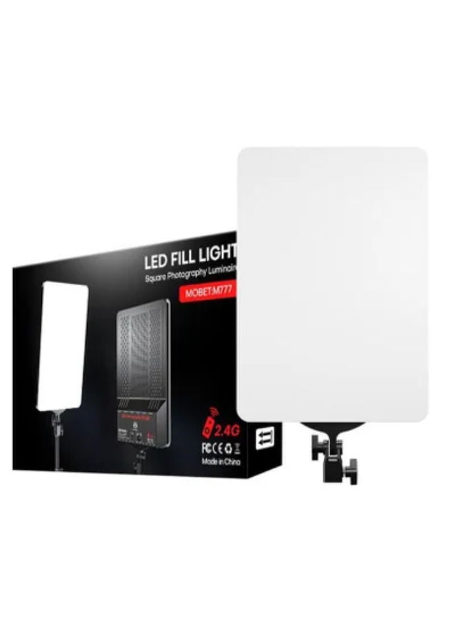 M777 Dimmable photography LED Video Light Flat-panel Fill Lamp 3000K-6500K with Stand Camera Light for Youtube Game Live Make Up