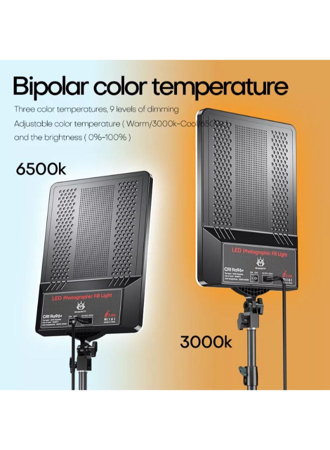 M777 Dimmable photography LED Video Light Flat-panel Fill Lamp 3000K-6500K with Stand Camera Light for Youtube Game Live Make Up
