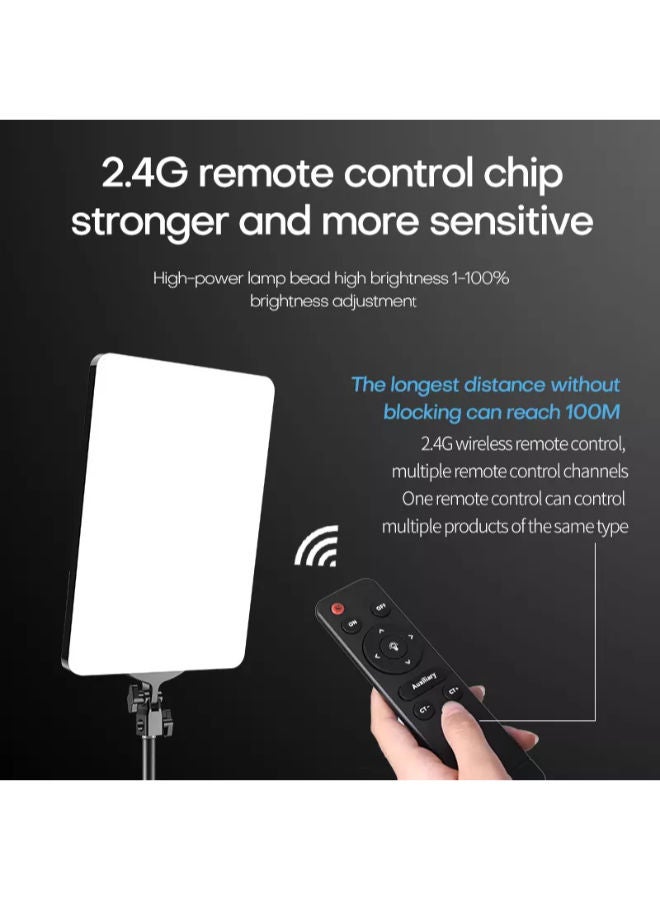 M777 Dimmable photography LED Video Light Flat-panel Fill Lamp 3000K-6500K with Stand Camera Light for Youtube Game Live Make Up