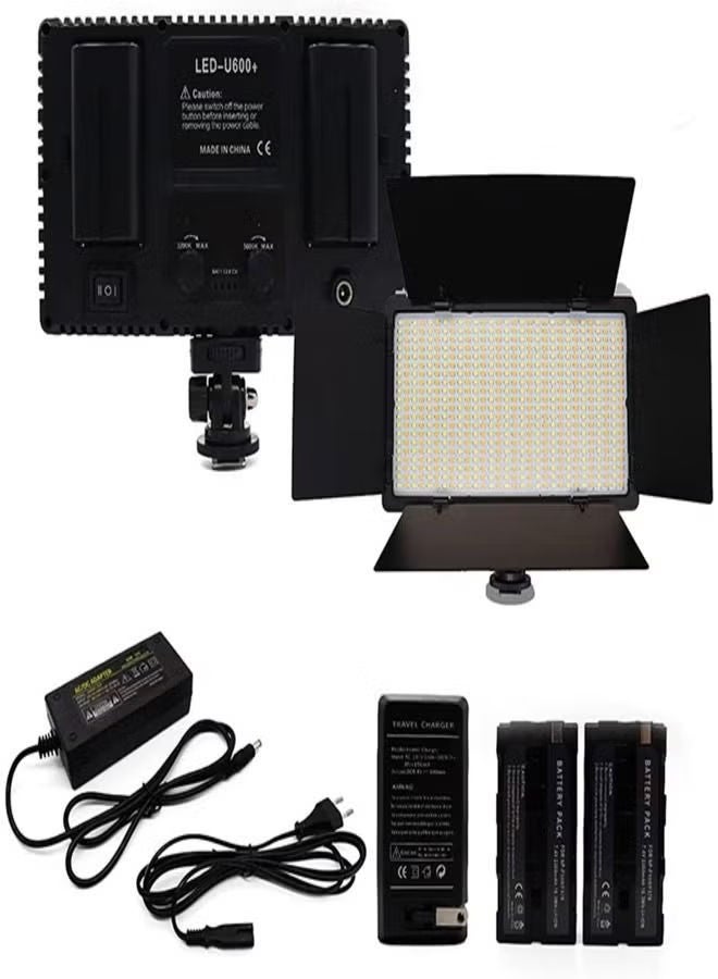 Rechargeable Pro LED 600 Photography Light | Photo Shoot | Video Making Light For YouTube Vlog | TikTok, Insta Reels | Wedding Photography LED Studio Light with Stand Camera Light