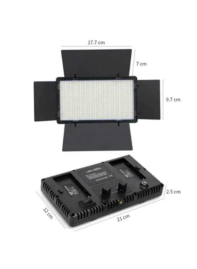600 LED light video light kit, rechargeable and plug-powered camera video light, 3200K-5600K camera video light， rechargeable and plug-powered video conference live light LED LIGHT