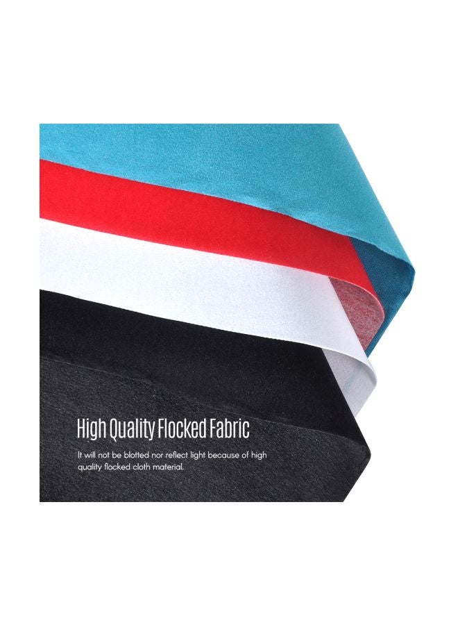 4-Piece Photography Backdrops Flocked Fabric Set Multicolour