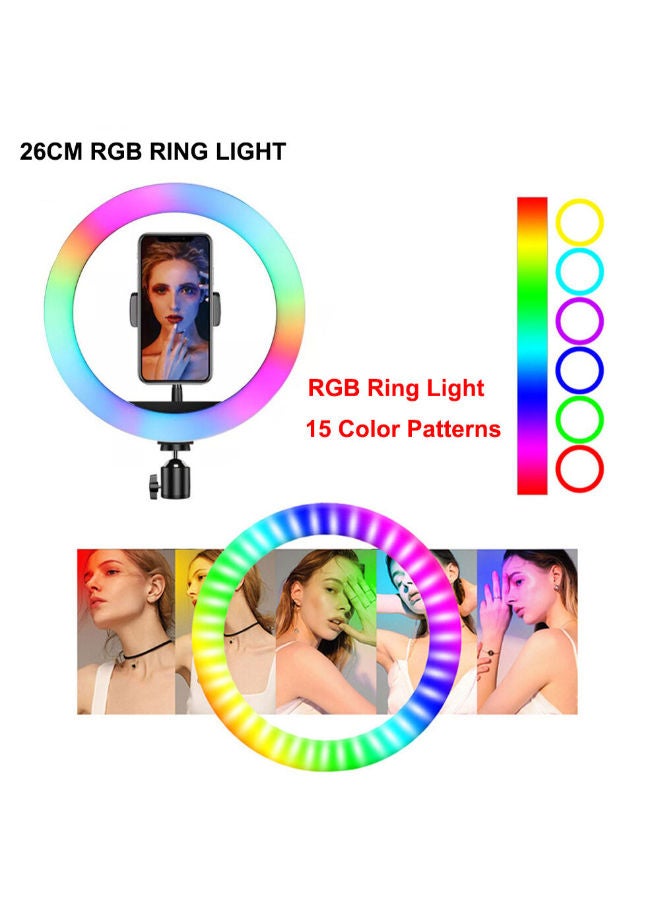 MJ33 RGB LED | Soft Ring Light 26CM | With Phone Holder | Ring Light