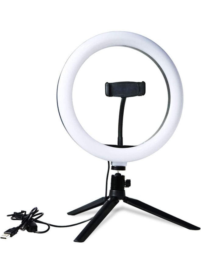 LED Ring Light Studio Photo Video Dimmable Lamp Tripod Stand Selfie Camera Phone Black