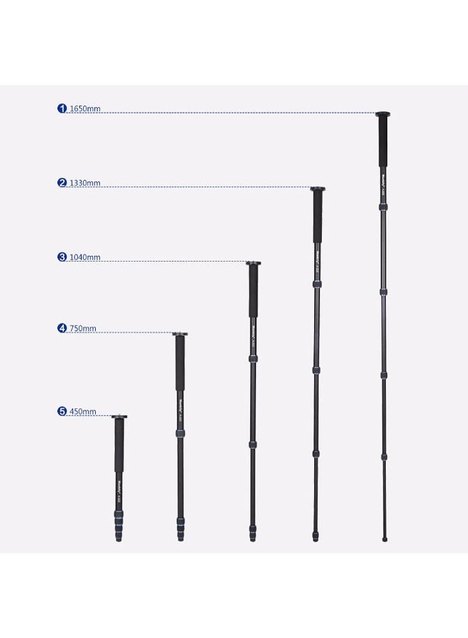Portable 5-section Telescopic Monopod Black/Blue