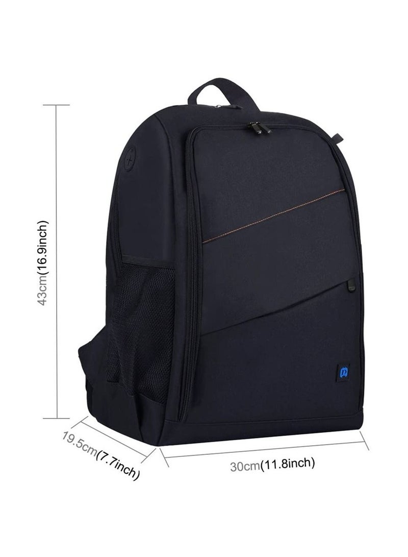 Large Capacity Waterproof Shockproof Backpack Camera Bag w/15 Inch Laptop Compartment Rain Cover for Men Women Photographer DSLR SLR Cameras Lenses Tripod Photography Accessories