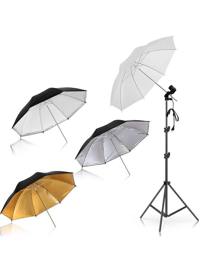 Pack of 2 Professional Photography Studio Light Stand Tripod for Reflectors, Lights, Umbrellas, DSLR 1/4 inch Thread Mount Black