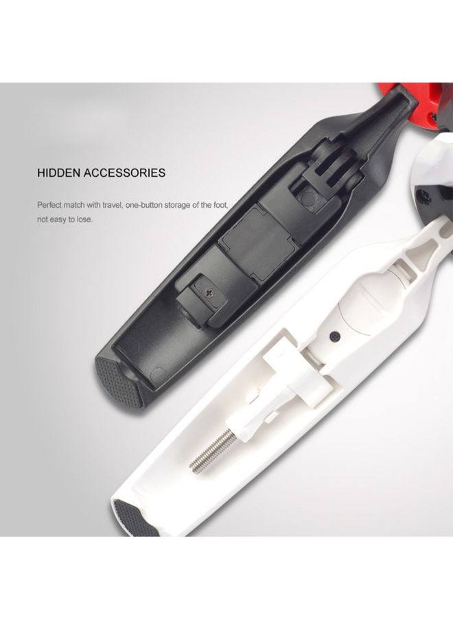 Portable Multi-Functional Tabletop Tripod With Phone Holder BT Remote Control White