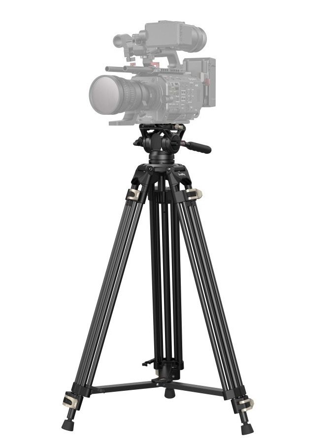 SmallRig 3751 AD-01 Heavy-Duty Fluid Head Tripod with 360 Degree Fluid Head and Quick Release Plate for DSLR, Camcorder, Cameras