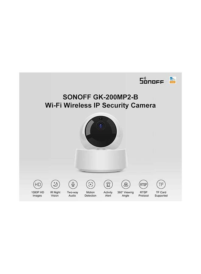 GK-200MP2-B Smart Wi-Fi Wireless IP Security Camera1080P Full HD IR Night Vision 2-way Audio Interconnect Devices Support TF Card Storage Does Not Come With The Plug