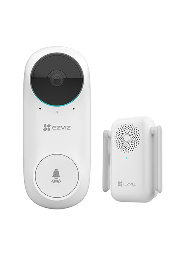 DB2C Wire-Free Video Doorbell With Chime Rechargable Battery Powerd Wireless Smart Home Security Camera