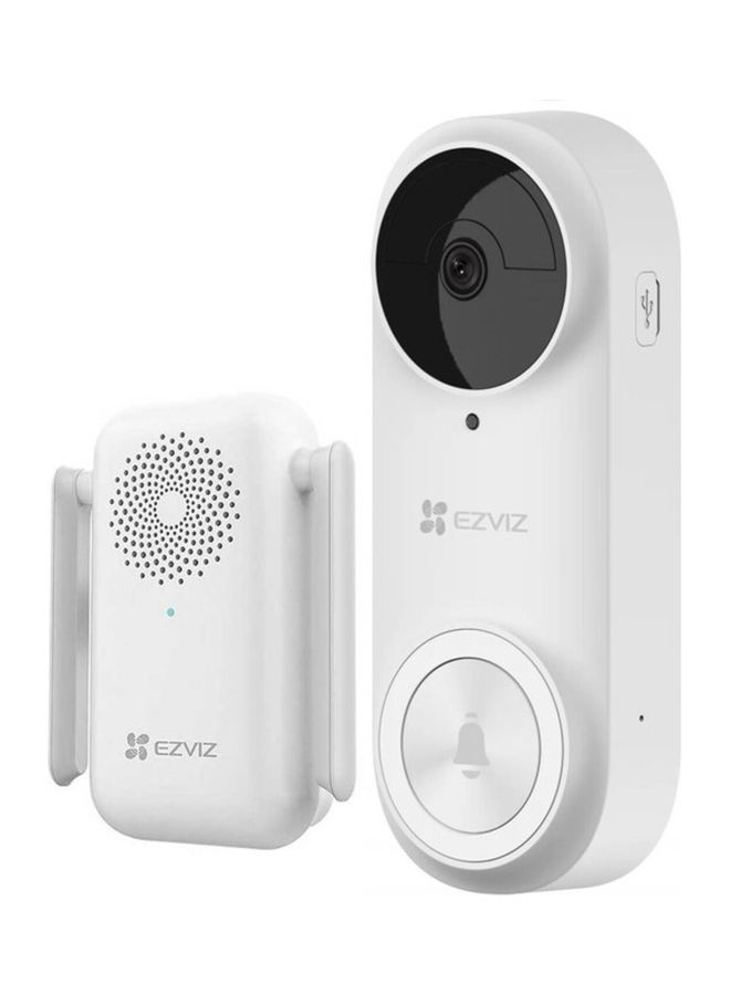 DB2C Wire-Free Video Doorbell With Chime Wireless Smart Home Security Camera