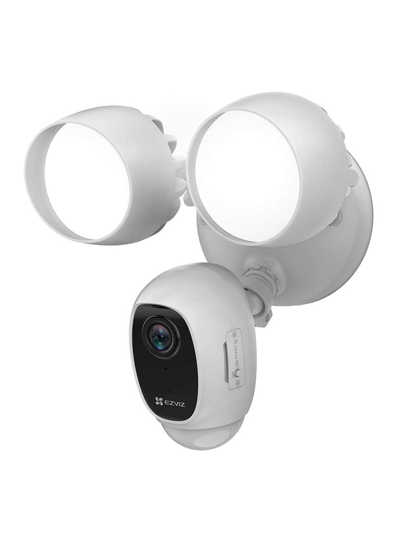 LC1C-Floodlight Cam - WiFi Smart Home Security Camera White