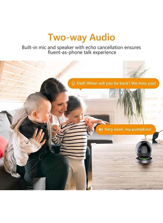 QHD Indoor WIFI Security Camera / Human Detection / Active Deterrence / Night Vision / Smart Tracking / Privacy Mask / 2-Way Audio / Auto-Tour / SD card (up to 256GB) Alarm Notifications / Rex 4MP