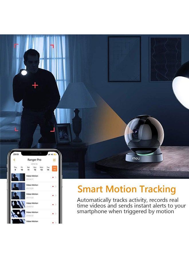 QHD Indoor WIFI Security Camera / Human Detection / Active Deterrence / Night Vision / Smart Tracking / Privacy Mask / 2-Way Audio / Auto-Tour / SD card (up to 256GB) Alarm Notifications / Rex 4MP
