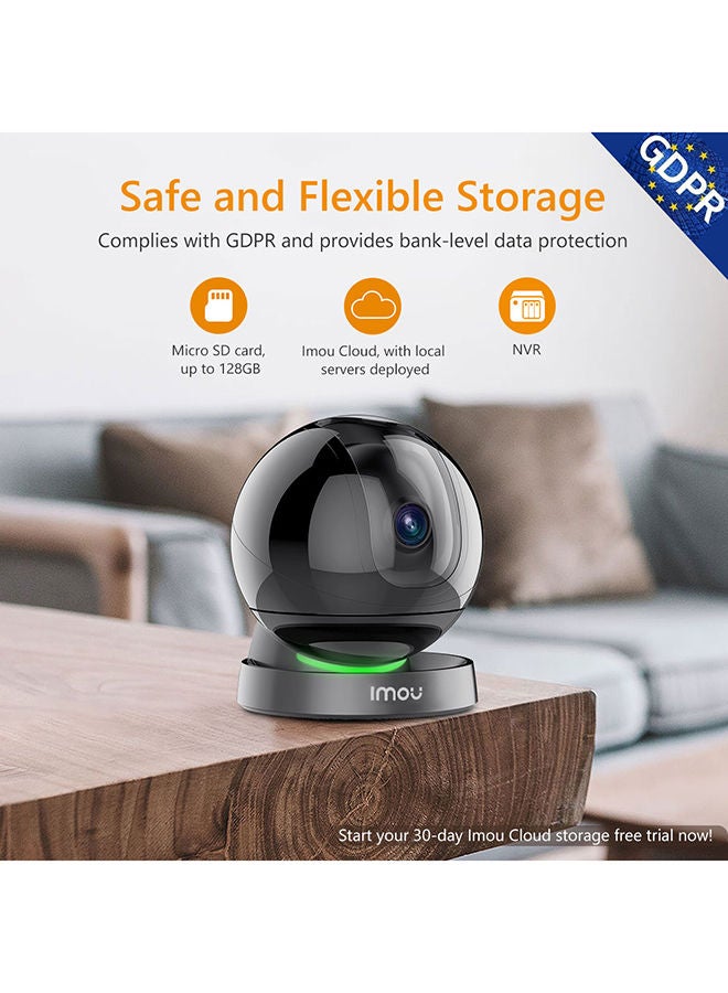 QHD Indoor WIFI Security Camera / Human Detection / Active Deterrence / Night Vision / Smart Tracking / Privacy Mask / 2-Way Audio / Auto-Tour / SD card (up to 256GB) Alarm Notifications / Rex 4MP