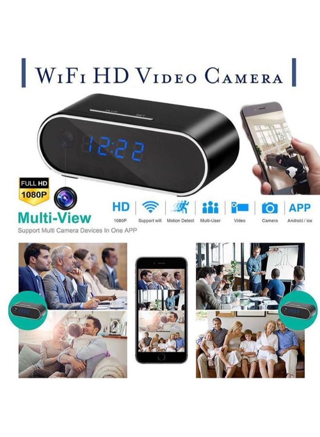 Small Camera Wireless Wi-fi Motion Detector 1080P Alarm Clock Surveillance Camera With Rechargeable battery 128gb memory card support with night vision