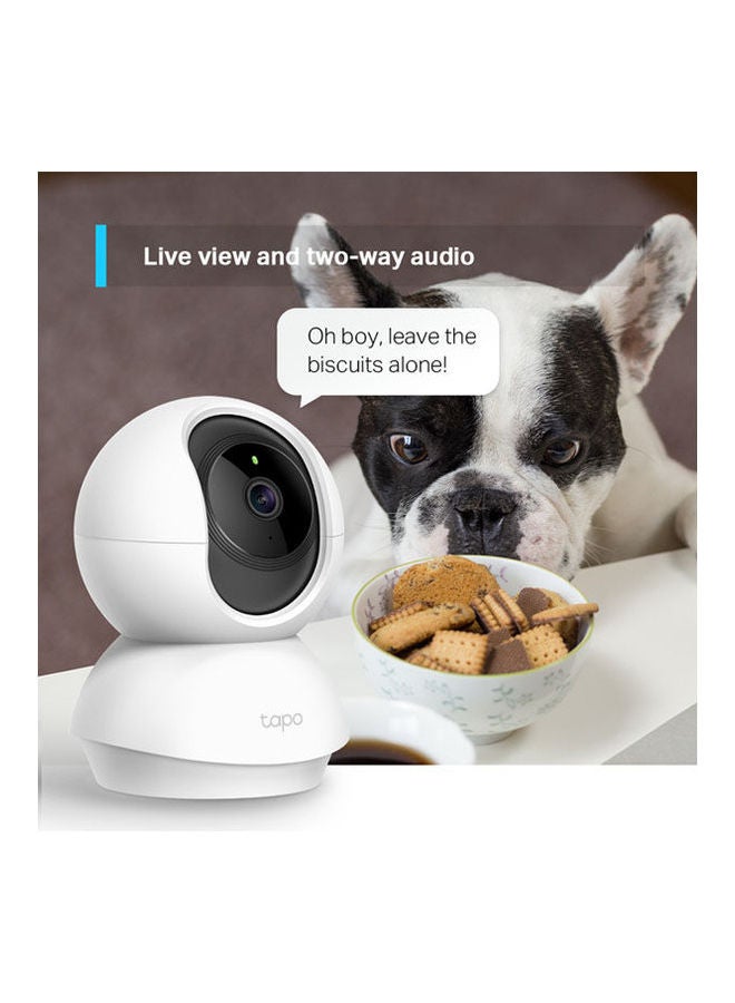 Tapo Pan/Tilt TC70 Smart Security Camera, Indoor CCTV, 360° Rotational Views