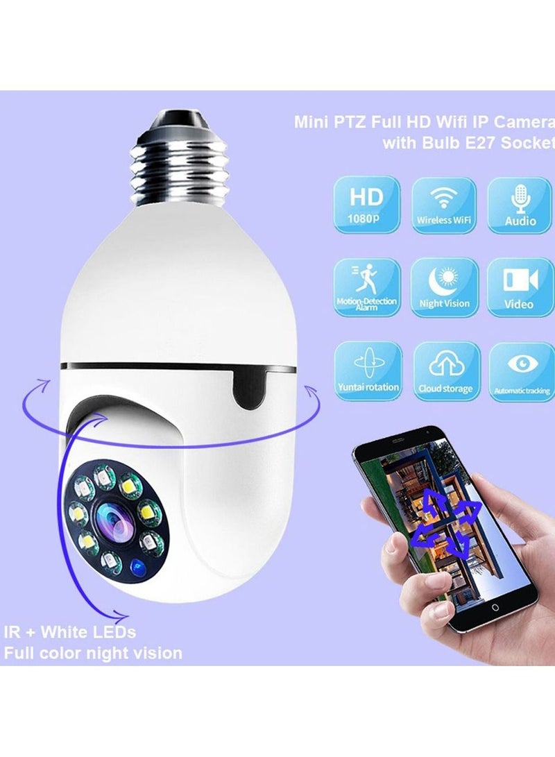 Y23 JXLCAM light bulb IP Camera body motion tracking night vision motion detection two-way audio