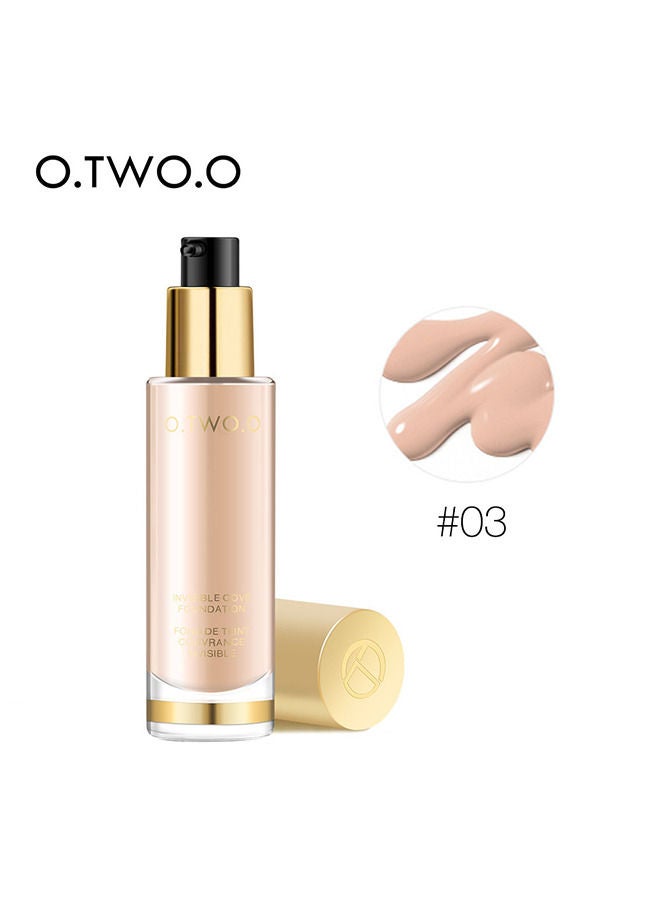 Full Coverage Liquid Foundation - Smoothing Makeup Base Concealer Foundation - Matte Wear Concealer Sun Block Cream - Minimizes Pores - Hides Wrinkles - Advanced Real Moisture Foundation(Natural white)
