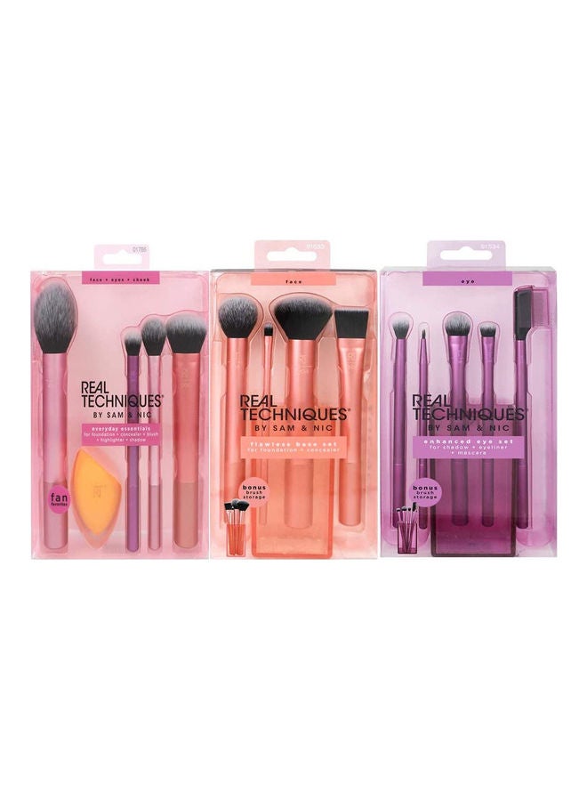 Brush Set (Everyday Essentials, Enhanced Eye, Flawless Base) Set of 1534,1533,1786