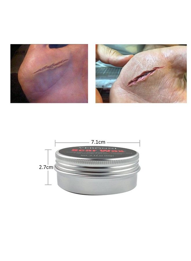 Scar Wax Kit Makeup Wound Modeling Scar Makeup Wax with Spatula Special Effects Stage Makeup Scar Body Paint Wax Fake Wound (02)