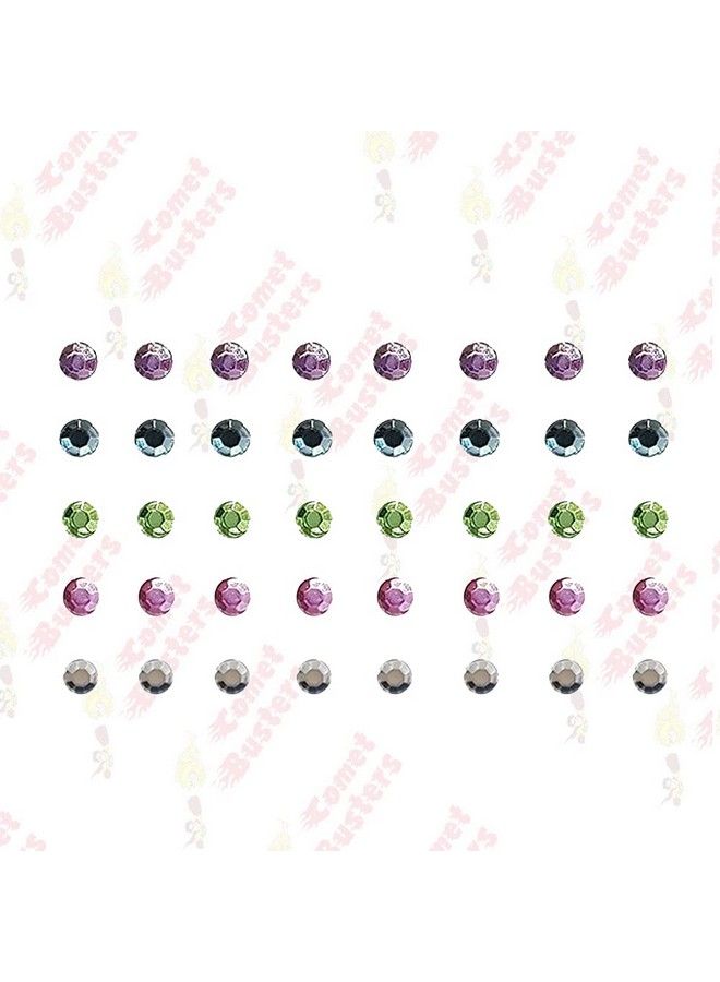 Beautiful Multicolor Stone Bindi (4 Mm) (Bin1011)