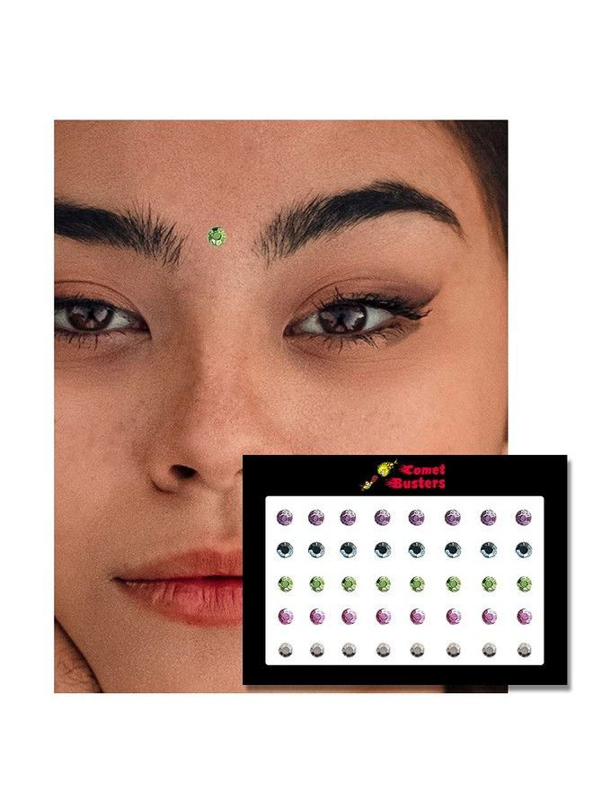 Beautiful Multicolor Stone Bindi (4 Mm) (Bin1011)