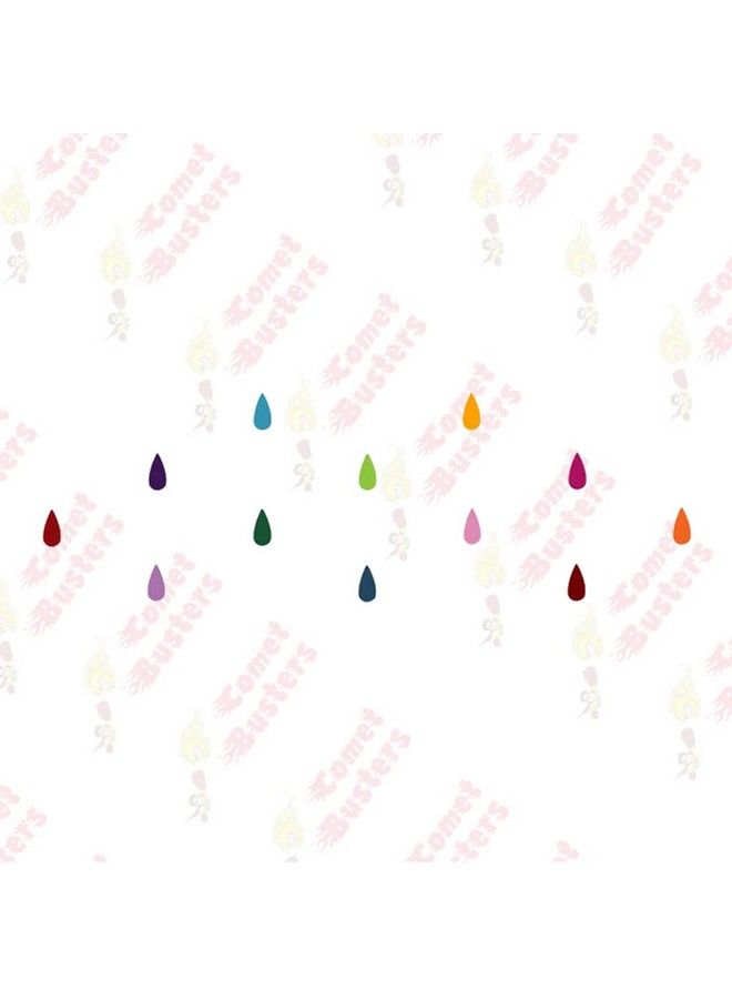 Tear Drop Shaped Velvet Multicolor Bindi (7 Mm) (Bin1000)