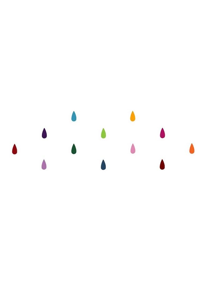 Tear Drop Shaped Velvet Multicolor Bindi (7 Mm) (Bin1000)