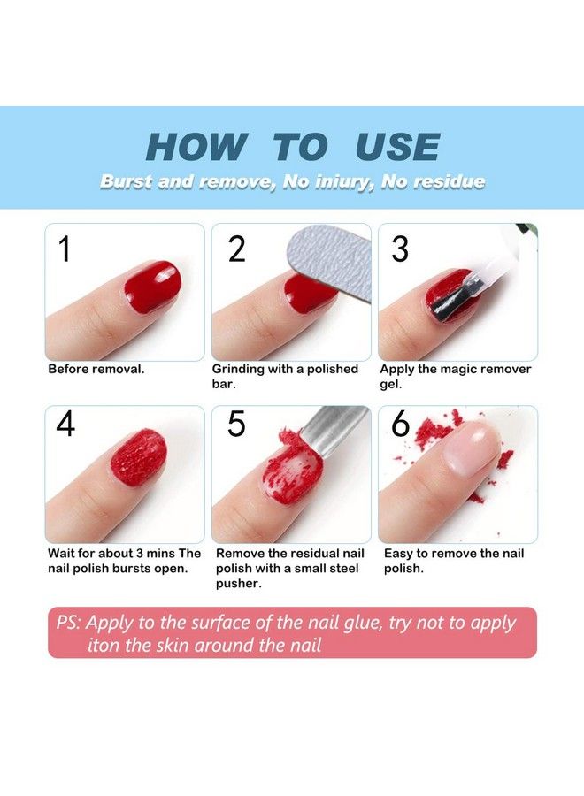 Gel Nail Polish Remover 2 Packmagic Gel Polish Remover Soakoff Gel Polishquickly & Easily Remove Nail Polish In 56 Minsdon