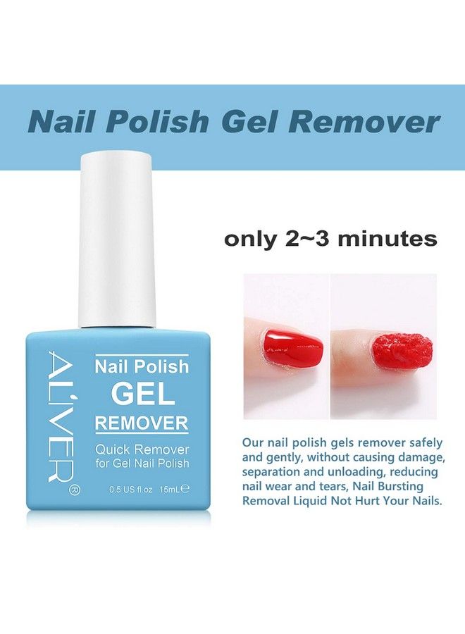 Nail Polish Remover Gel Remover For Nails In 25 Minutes Quick & Easy Gel Polish Remover No Need For Foil Soaking Or Wrapping 0.5Fl Oz. (1 Pack)