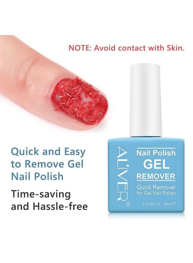 Nail Polish Remover Gel Remover For Nails In 25 Minutes Quick & Easy Gel Polish Remover No Need For Foil Soaking Or Wrapping 0.5Fl Oz. (1 Pack)