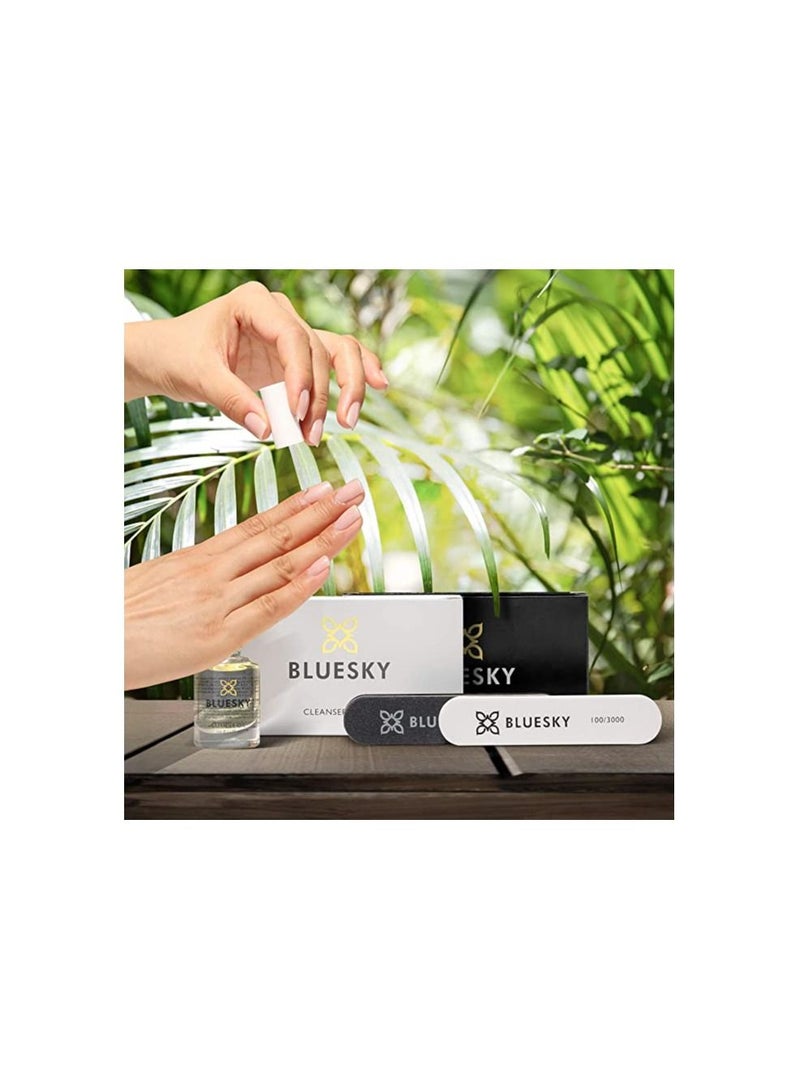 Bluesky Gel Nail Polish Remover Kit, Remove and Revive Set, 20 Acetone Remover Wraps, 20 Cleanser Wipes, 10 Cuticle Pushers, Cuticle Oil, Nail File & Buffer