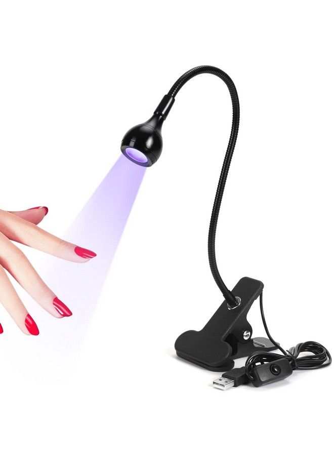 U V Led Nail Lamp Mini Led Nail Lamp Gel X Lamp For Nails With Securing Clip Rotatable Led Light For Nails For Curing Gel Polish U V Nail Gels Manicure Home Diy Black