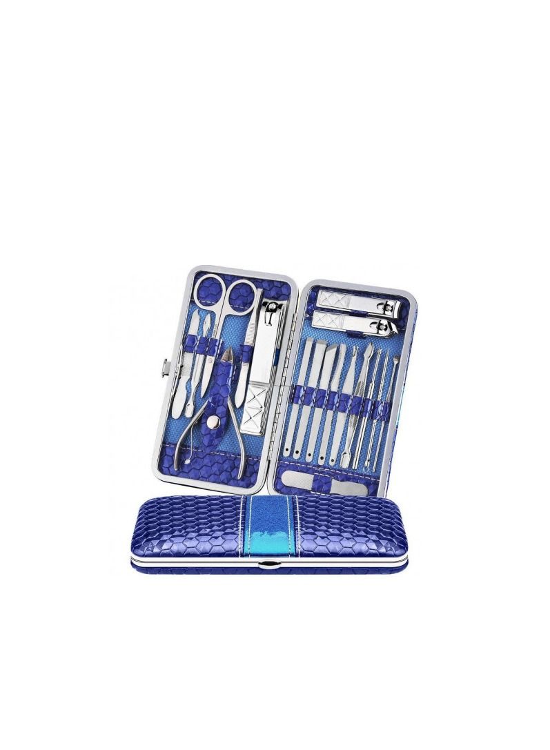 Nail Clippers Manicure Set of 21 Blue