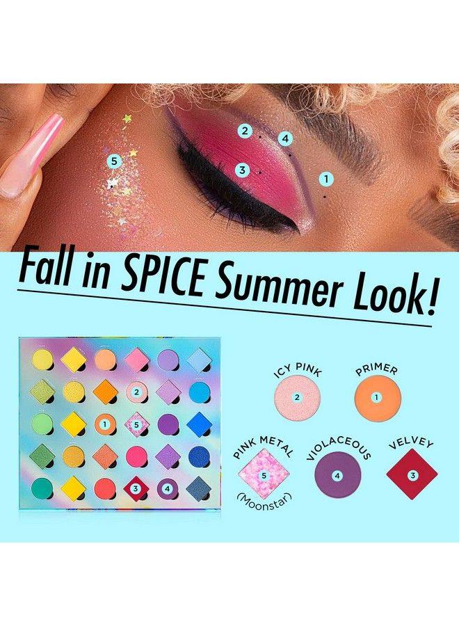 Eyeshadow Palette30 Colors Rainbow Eye Shadow Highly Pigmented Makeup PaletteInclude Primer and Glitter EyeshadowWaterproof And Sweatproof (SPICE)
