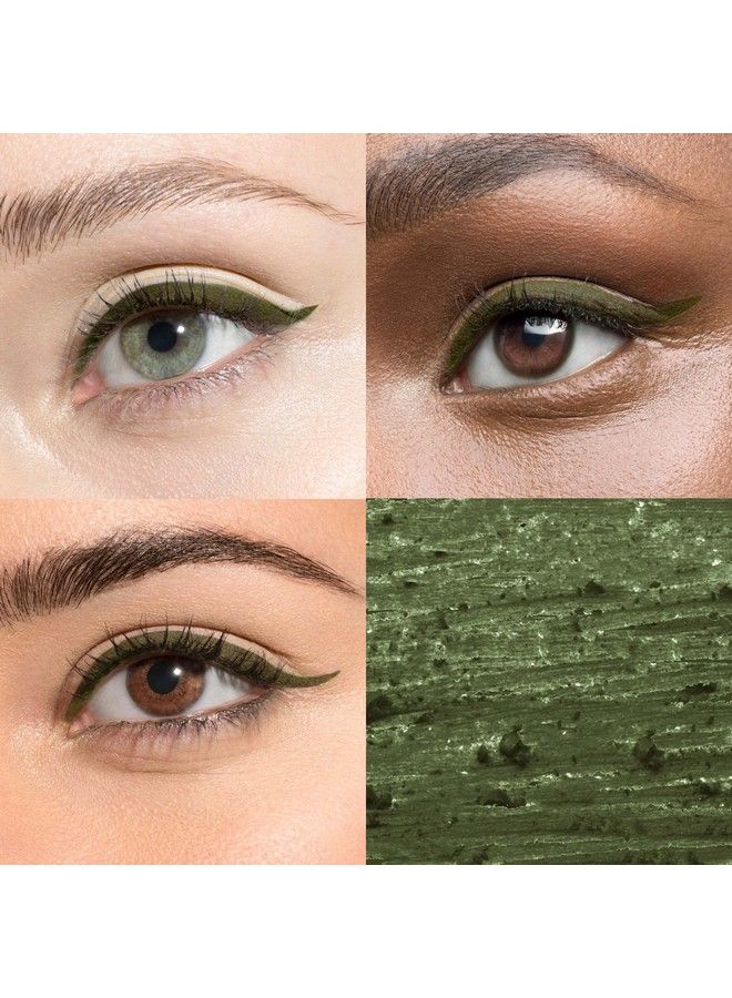 When Pencil Met Gel Sharpenable MultiUse Longwear Eyeliner Pencil Camo Green Matte TransferProof High Performance Liner