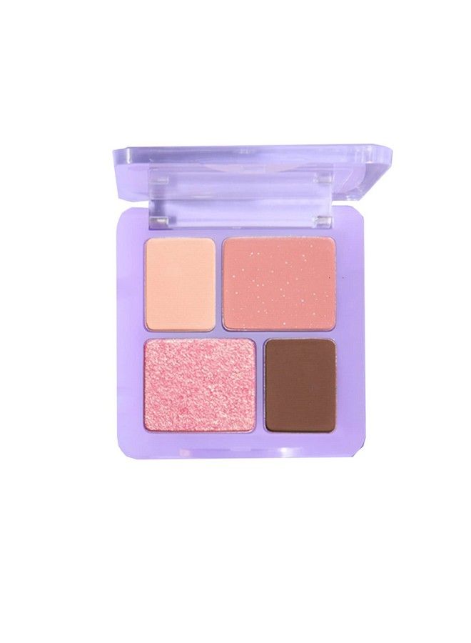 VIOLET FAIRY 4 Color Nude Eyeshadow Palette High Pigment Matte Shimmer Pink Brown Eye Shadow Vegan & CrueltyFree Warm Natural (04)