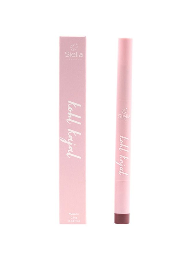 Multi Purpose Maroon Creamy Kohl Kajal 0.9gm Long Stay With One Swipe Smooth Application 3-in-1 Kajal Eyeliner Smokey Eyeshadow