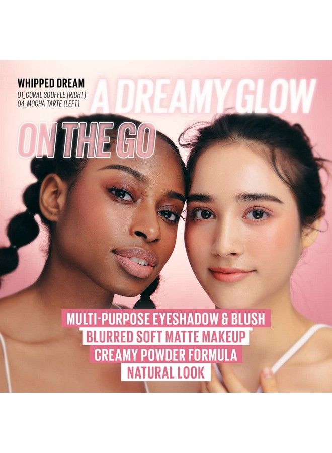Multipurpose Liquid Eyeshadow & Blush Whipped Dream : 4 Shades Buildable Blendable Airy Semimatte Finish 02 Meringue Pink 017 Oz