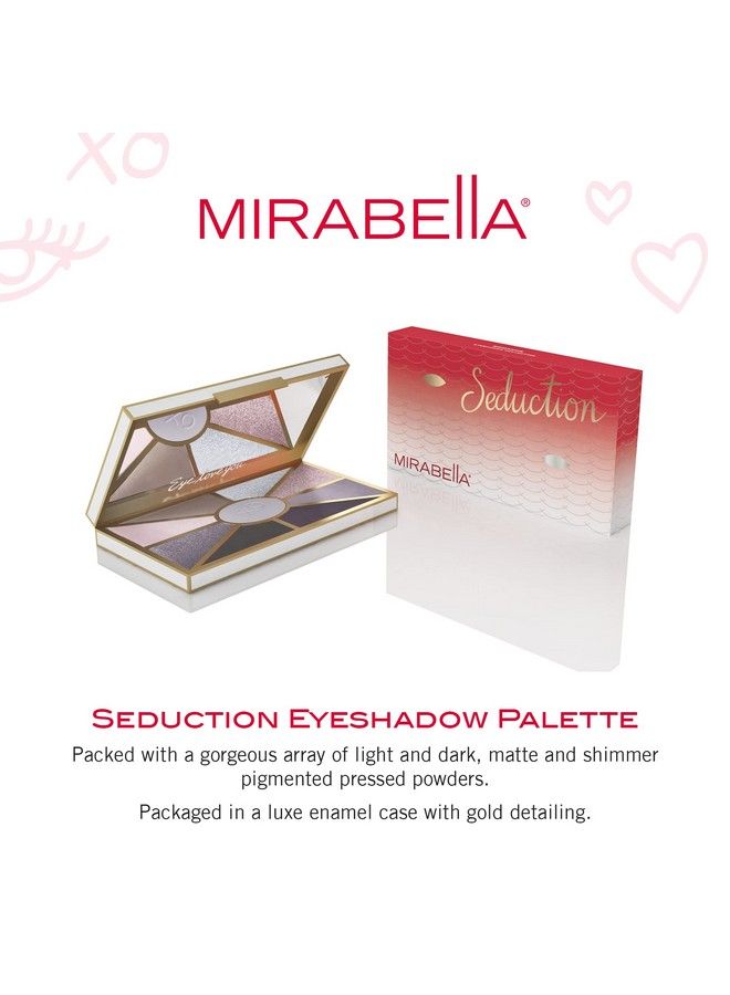 Eyeshadow Palette Seduction Eye Love You Collection Neutral UltraPigmented Pressed Powders Matte & Shimmer Colors LongLasting Blendable & Natural Paraben & TalcFree